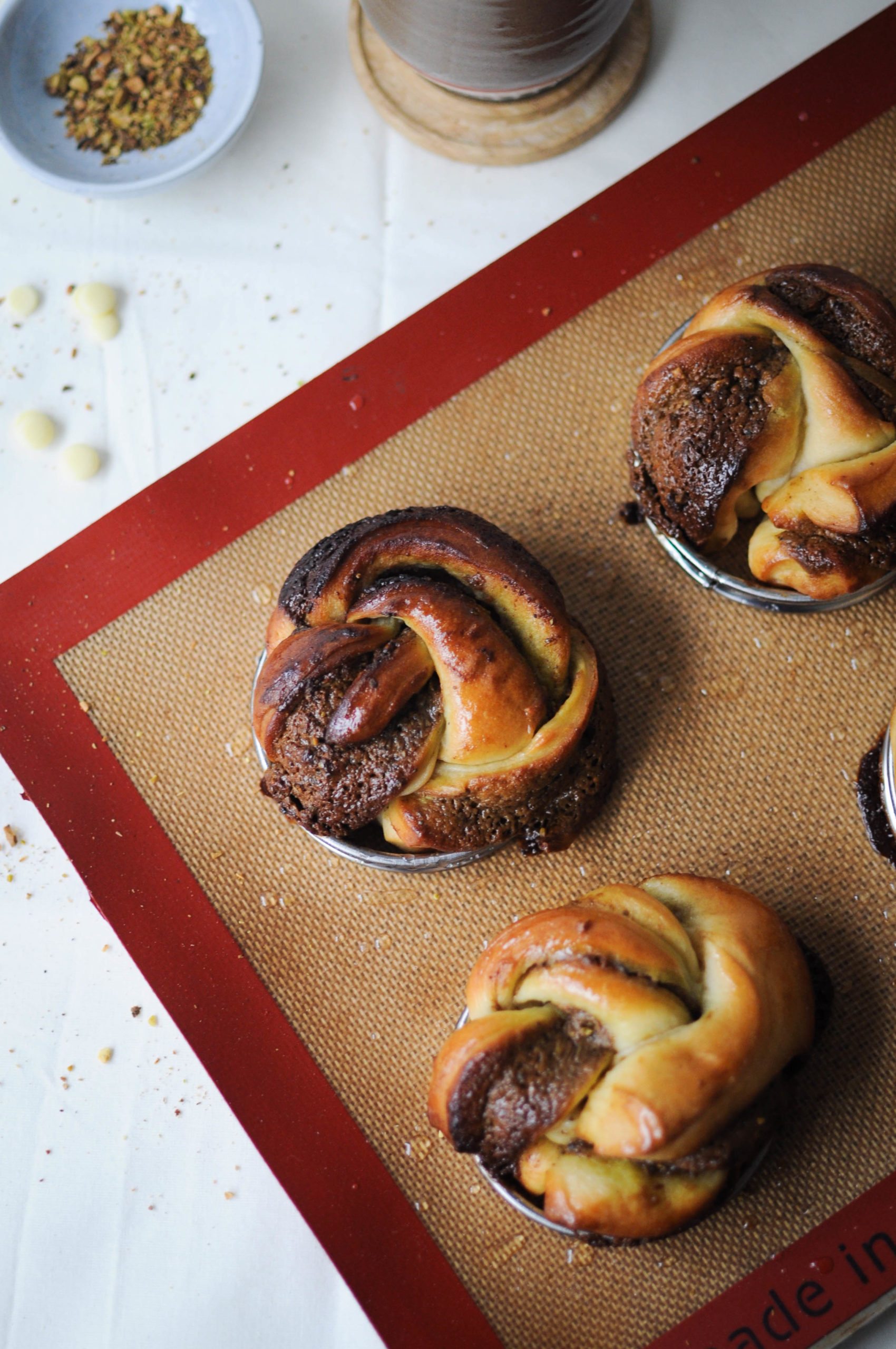 Pistachio and Orange Blossom Babka