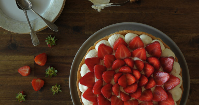 Strawberries Tart with Almond Cream
