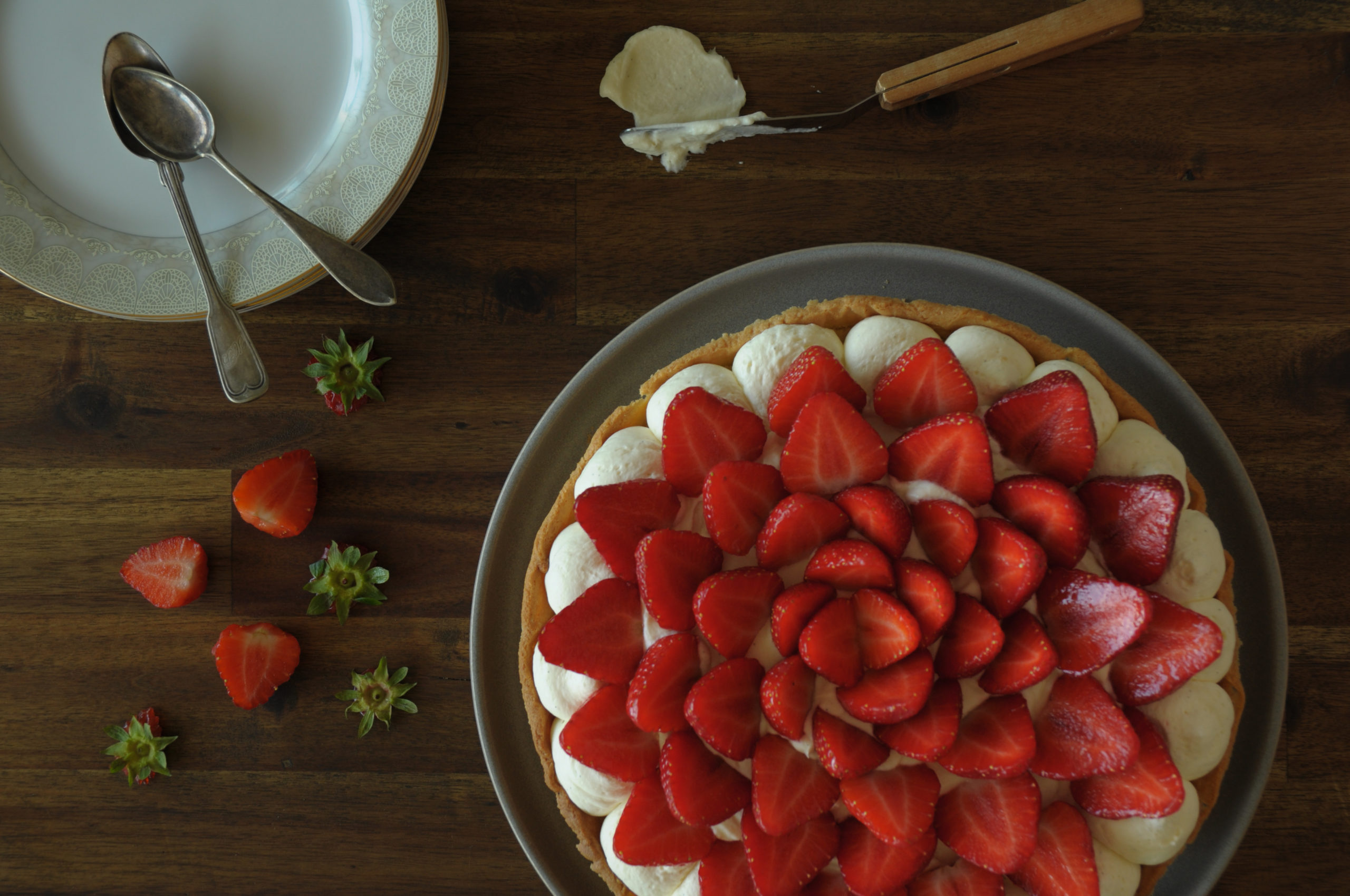 Tarte aux fraises et à la crème d’amande