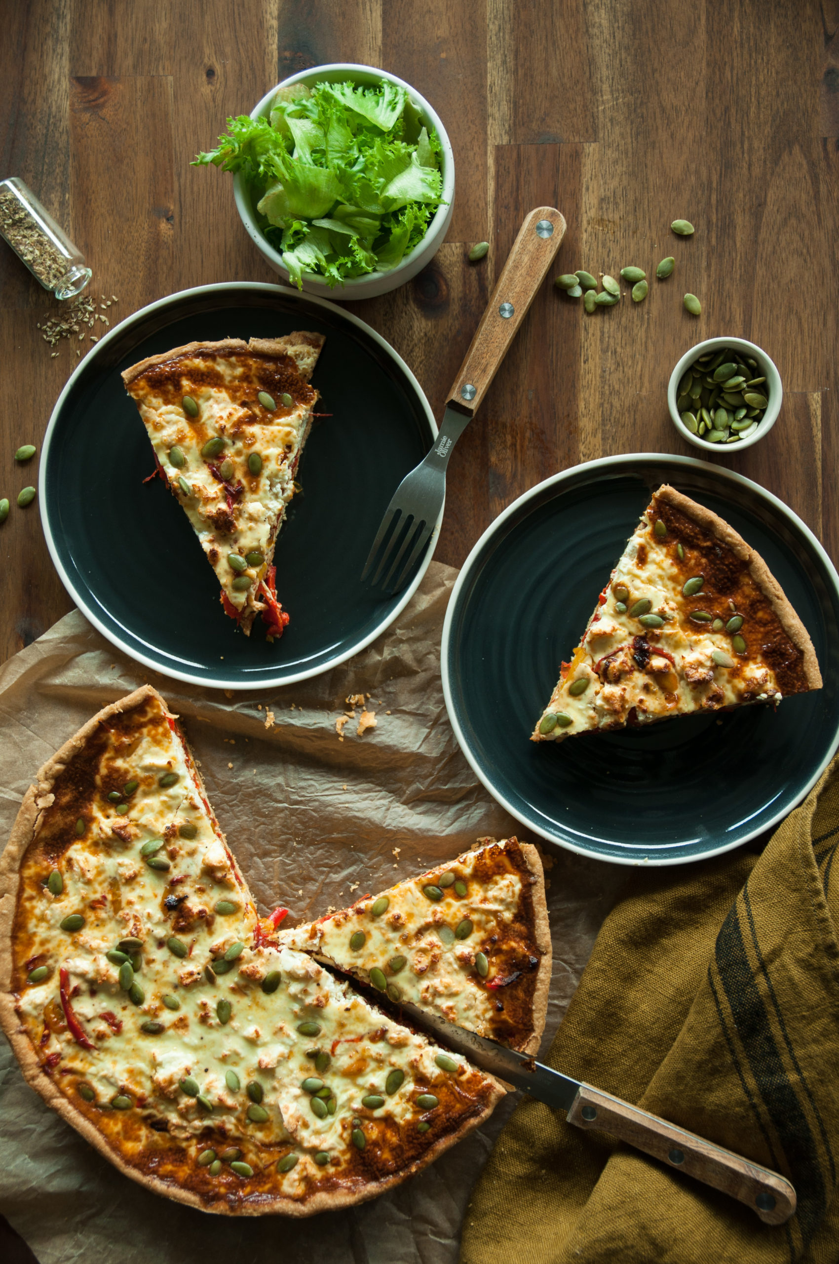 Red Pepper and Feta Tart