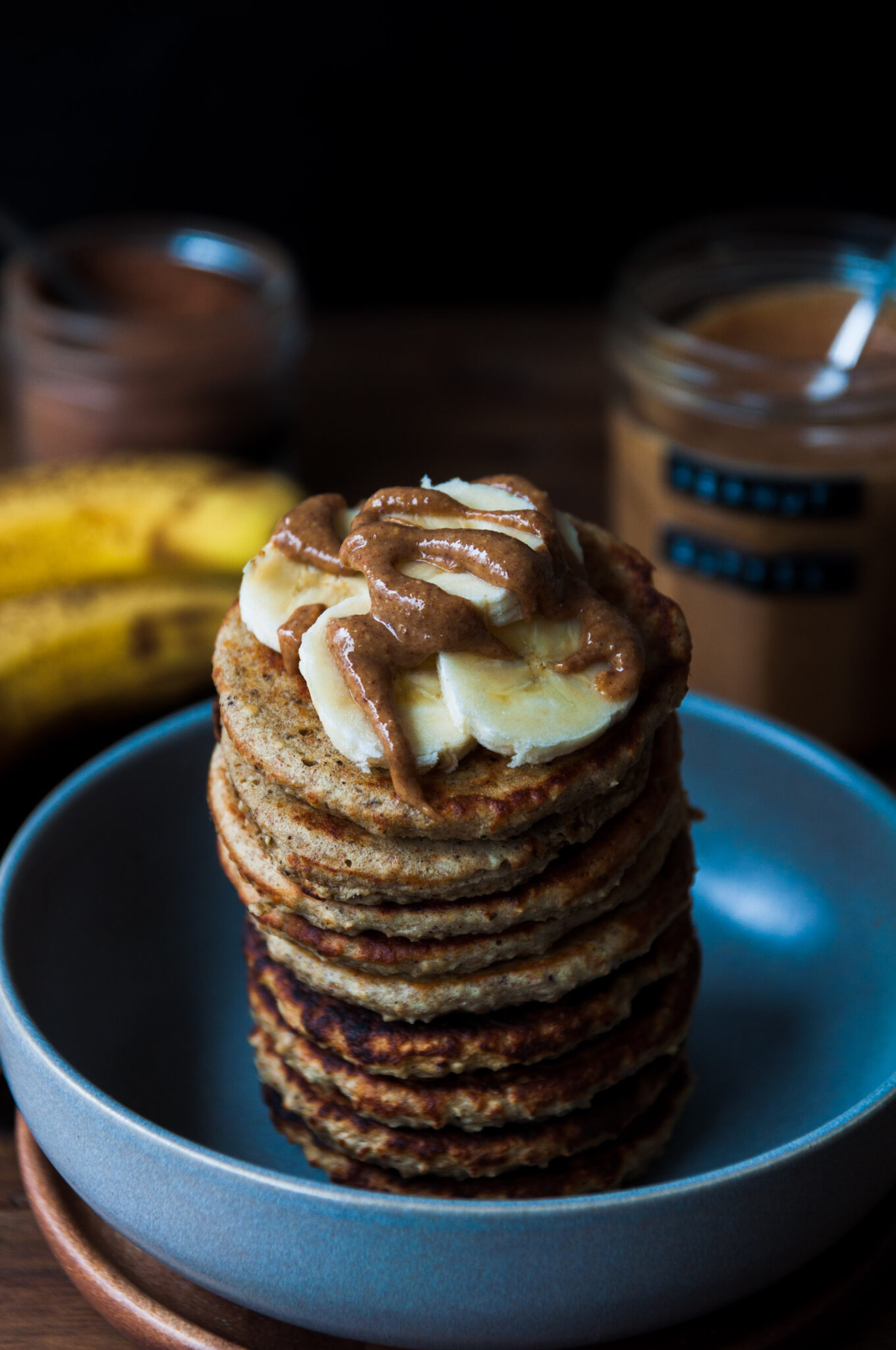 Pancakes La Banane Et Aux Flocons D Avoine A Petits Pois